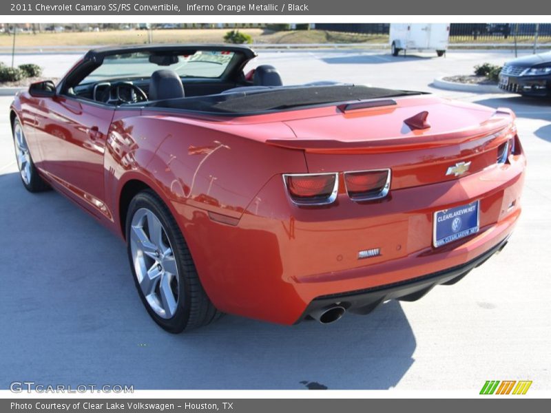 Inferno Orange Metallic / Black 2011 Chevrolet Camaro SS/RS Convertible