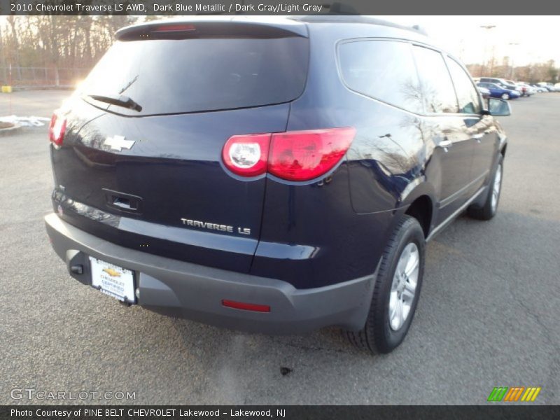 Dark Blue Metallic / Dark Gray/Light Gray 2010 Chevrolet Traverse LS AWD