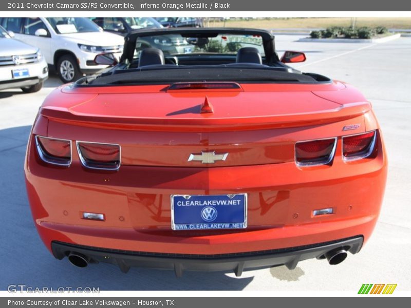 Inferno Orange Metallic / Black 2011 Chevrolet Camaro SS/RS Convertible