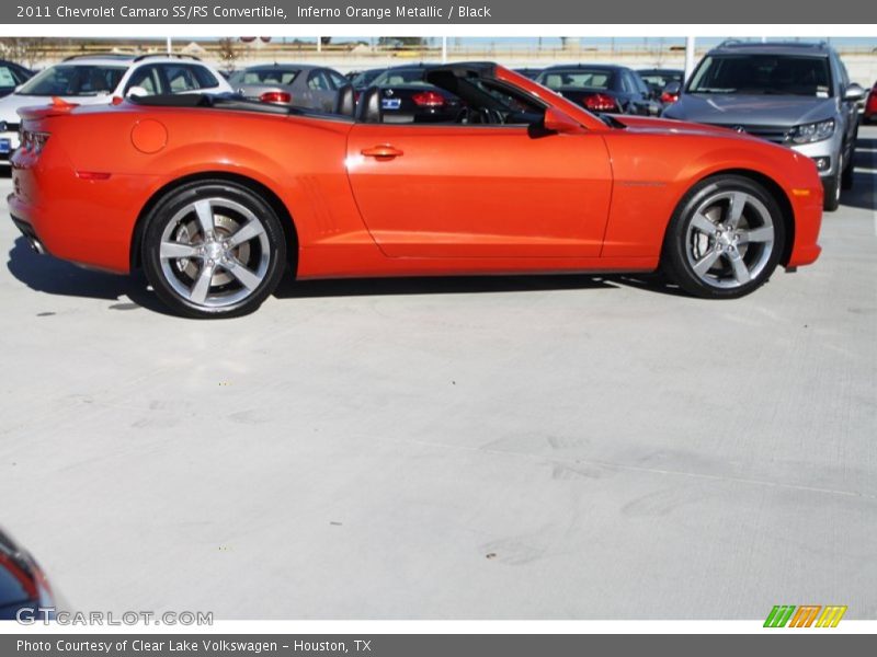 Inferno Orange Metallic / Black 2011 Chevrolet Camaro SS/RS Convertible