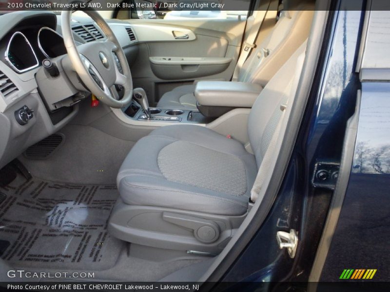 Dark Blue Metallic / Dark Gray/Light Gray 2010 Chevrolet Traverse LS AWD