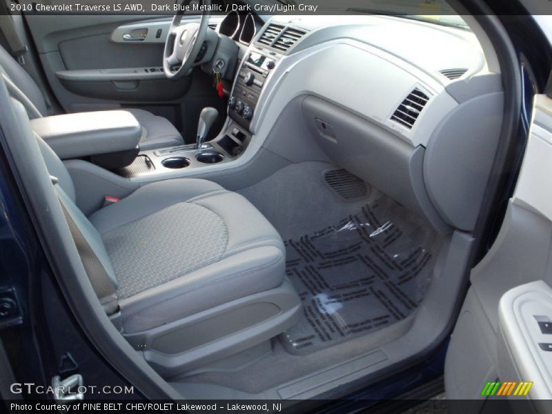 Dark Blue Metallic / Dark Gray/Light Gray 2010 Chevrolet Traverse LS AWD