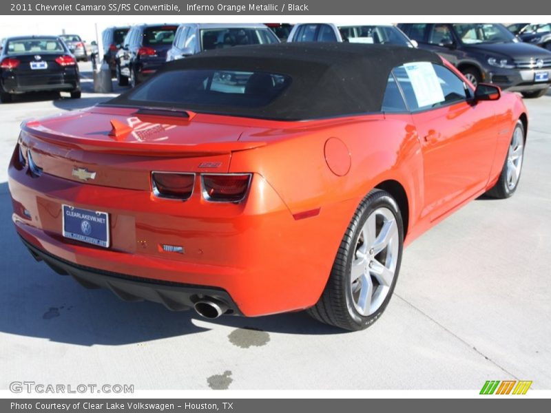 Inferno Orange Metallic / Black 2011 Chevrolet Camaro SS/RS Convertible