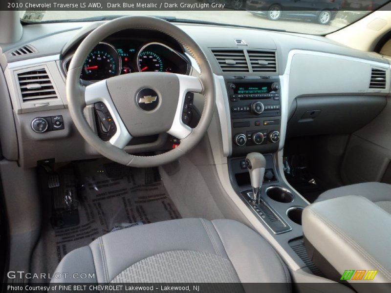 Dark Blue Metallic / Dark Gray/Light Gray 2010 Chevrolet Traverse LS AWD