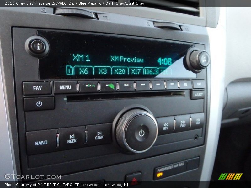 Dark Blue Metallic / Dark Gray/Light Gray 2010 Chevrolet Traverse LS AWD