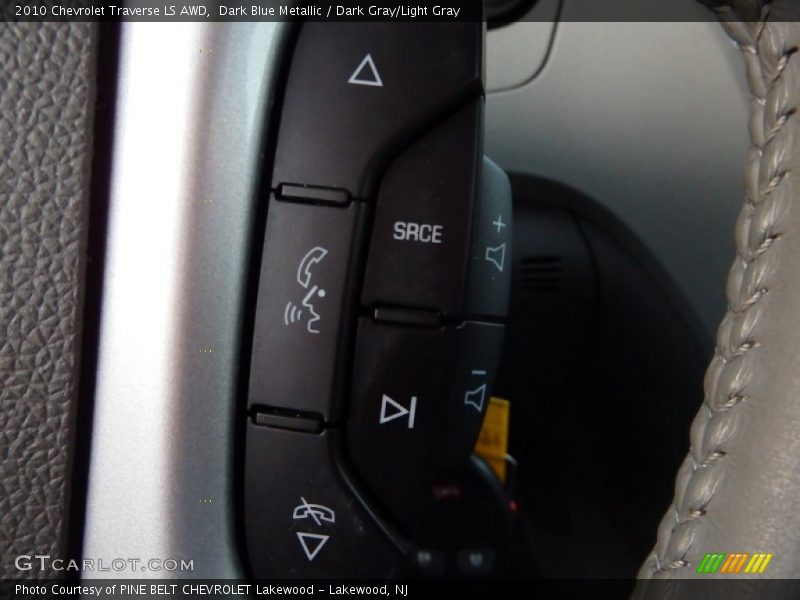 Dark Blue Metallic / Dark Gray/Light Gray 2010 Chevrolet Traverse LS AWD