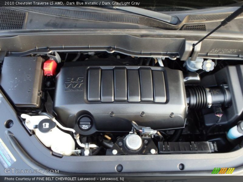 Dark Blue Metallic / Dark Gray/Light Gray 2010 Chevrolet Traverse LS AWD