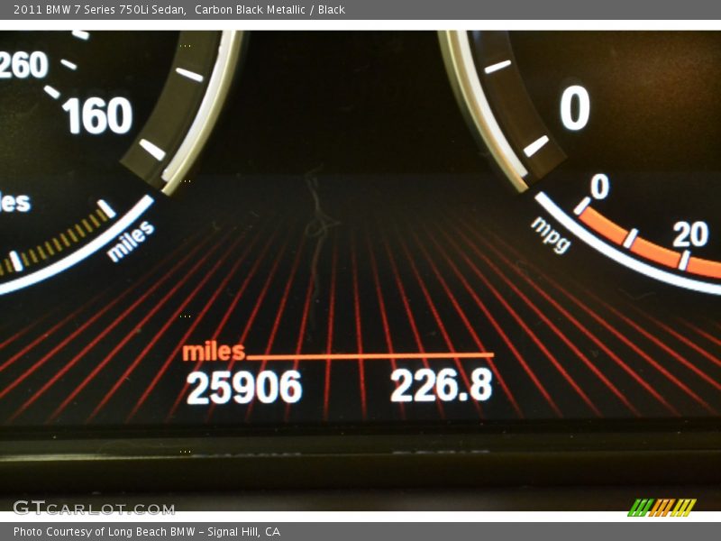 Carbon Black Metallic / Black 2011 BMW 7 Series 750Li Sedan