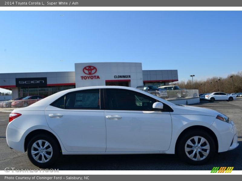 Super White / Ash 2014 Toyota Corolla L