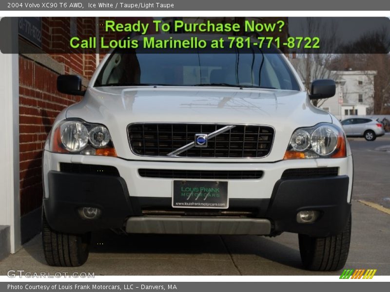 Ice White / Taupe/Light Taupe 2004 Volvo XC90 T6 AWD