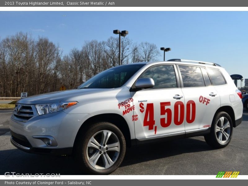 Classic Silver Metallic / Ash 2013 Toyota Highlander Limited