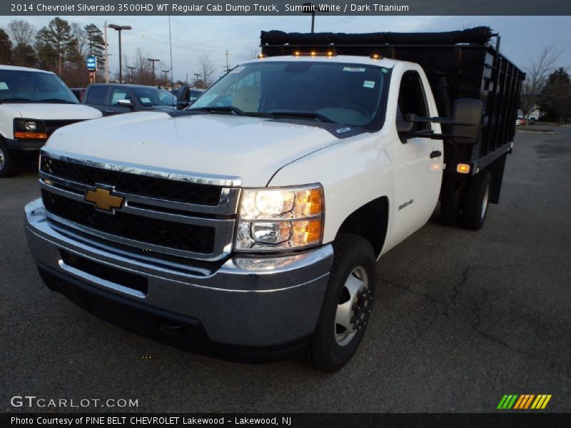 Summit White / Dark Titanium 2014 Chevrolet Silverado 3500HD WT Regular Cab Dump Truck