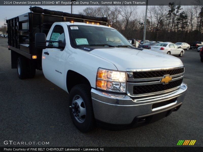 Summit White / Dark Titanium 2014 Chevrolet Silverado 3500HD WT Regular Cab Dump Truck