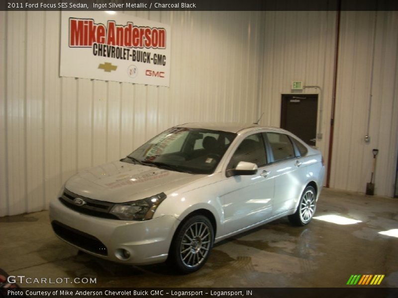 Ingot Silver Metallic / Charcoal Black 2011 Ford Focus SES Sedan