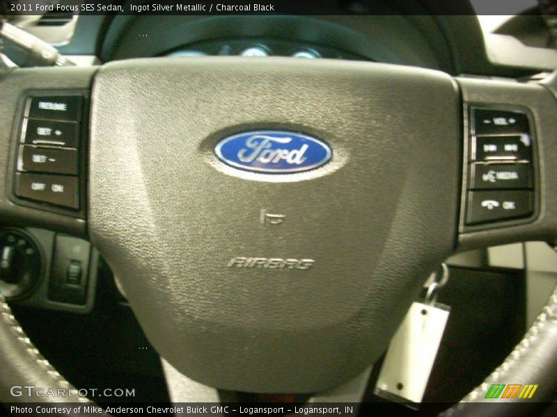 Ingot Silver Metallic / Charcoal Black 2011 Ford Focus SES Sedan
