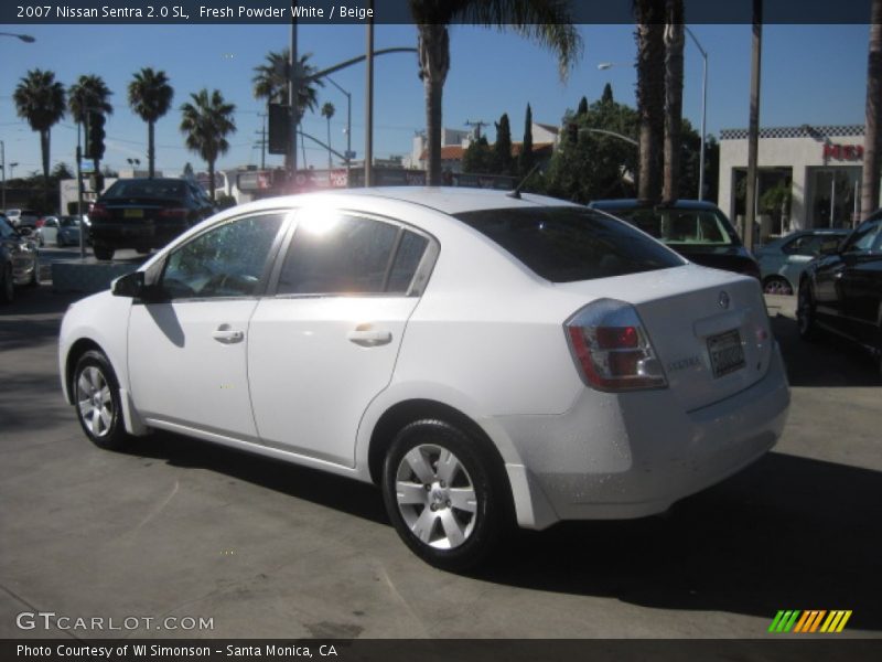 Fresh Powder White / Beige 2007 Nissan Sentra 2.0 SL