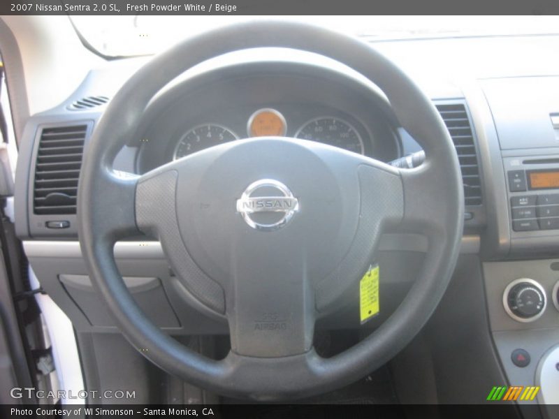 Fresh Powder White / Beige 2007 Nissan Sentra 2.0 SL