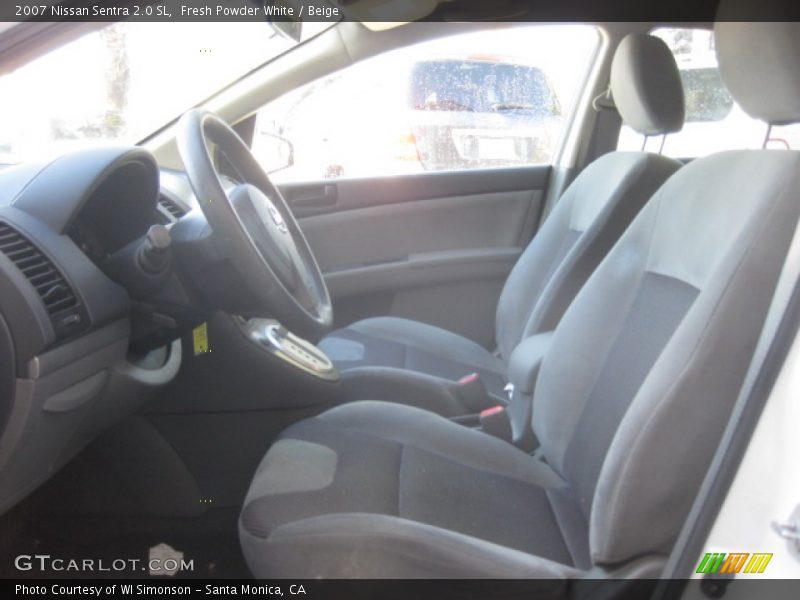 Fresh Powder White / Beige 2007 Nissan Sentra 2.0 SL