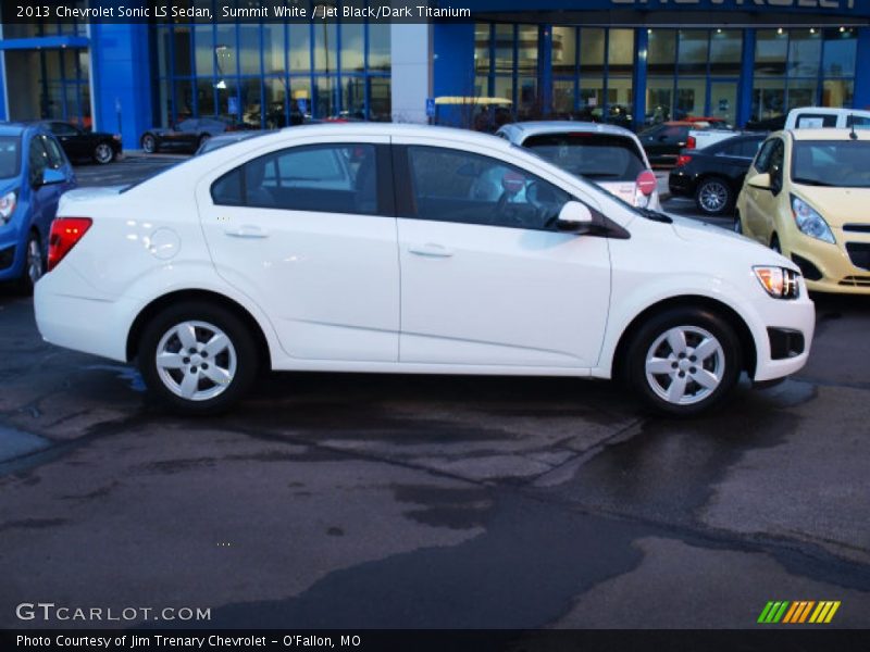 Summit White / Jet Black/Dark Titanium 2013 Chevrolet Sonic LS Sedan