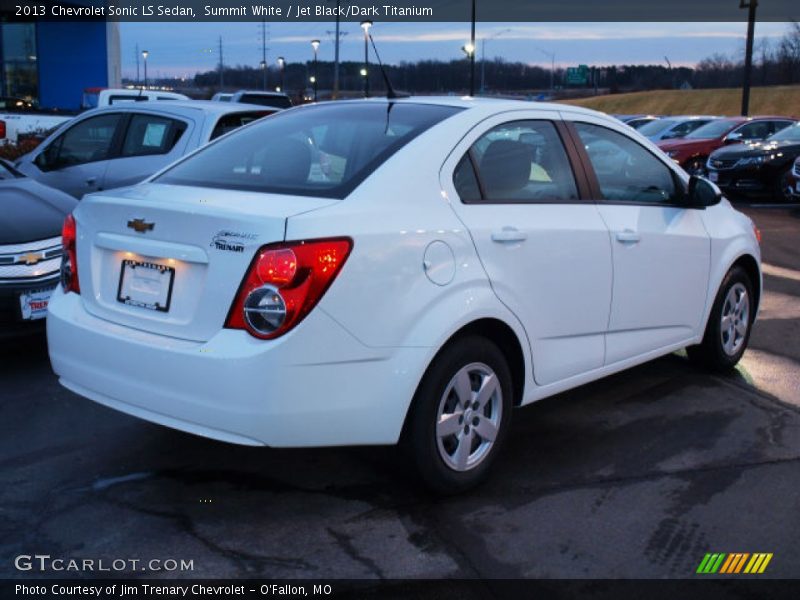 Summit White / Jet Black/Dark Titanium 2013 Chevrolet Sonic LS Sedan