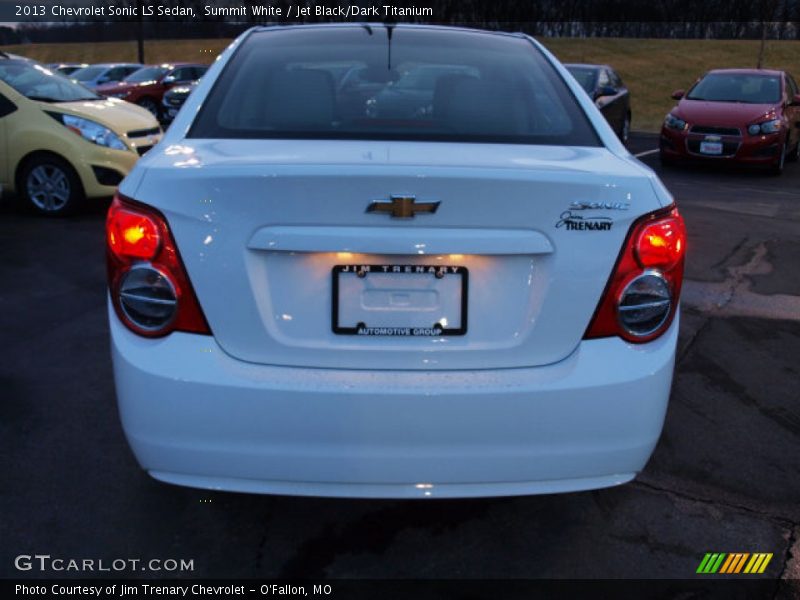 Summit White / Jet Black/Dark Titanium 2013 Chevrolet Sonic LS Sedan