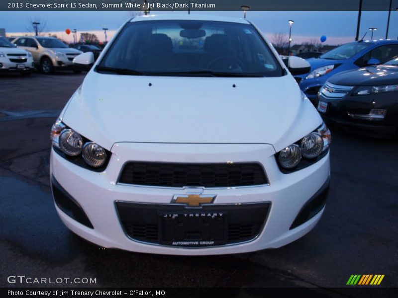 Summit White / Jet Black/Dark Titanium 2013 Chevrolet Sonic LS Sedan