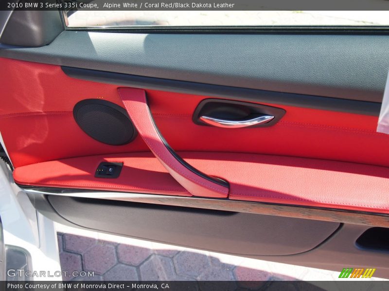 Alpine White / Coral Red/Black Dakota Leather 2010 BMW 3 Series 335i Coupe