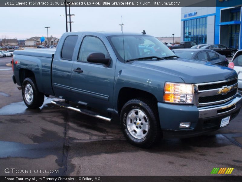 Blue Granite Metallic / Light Titanium/Ebony 2011 Chevrolet Silverado 1500 LT Extended Cab 4x4