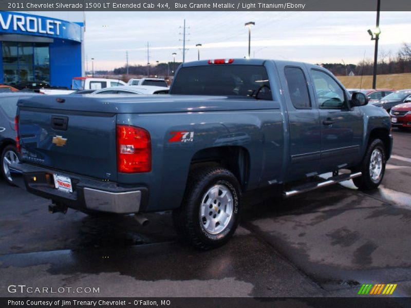 Blue Granite Metallic / Light Titanium/Ebony 2011 Chevrolet Silverado 1500 LT Extended Cab 4x4