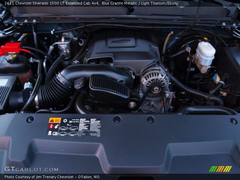 Blue Granite Metallic / Light Titanium/Ebony 2011 Chevrolet Silverado 1500 LT Extended Cab 4x4