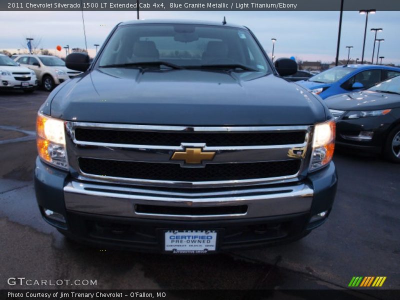 Blue Granite Metallic / Light Titanium/Ebony 2011 Chevrolet Silverado 1500 LT Extended Cab 4x4