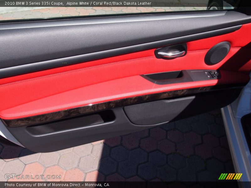 Alpine White / Coral Red/Black Dakota Leather 2010 BMW 3 Series 335i Coupe