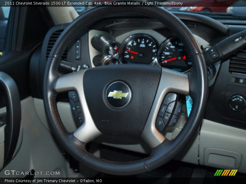 Blue Granite Metallic / Light Titanium/Ebony 2011 Chevrolet Silverado 1500 LT Extended Cab 4x4