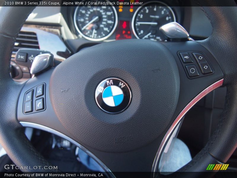 Alpine White / Coral Red/Black Dakota Leather 2010 BMW 3 Series 335i Coupe