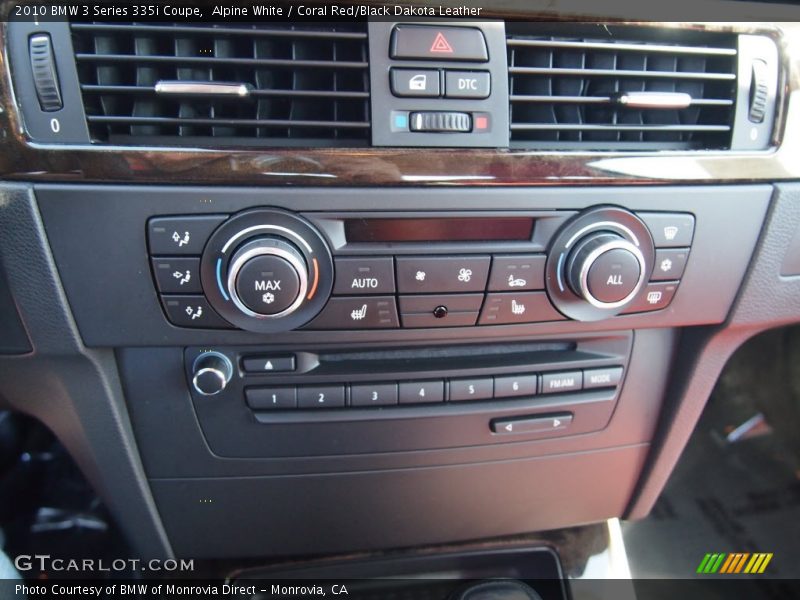 Alpine White / Coral Red/Black Dakota Leather 2010 BMW 3 Series 335i Coupe