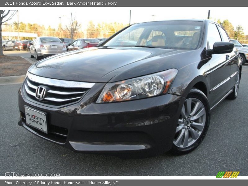 Dark Amber Metallic / Ivory 2011 Honda Accord EX-L Sedan