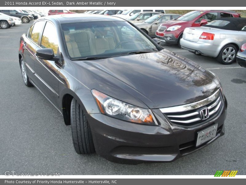 Dark Amber Metallic / Ivory 2011 Honda Accord EX-L Sedan