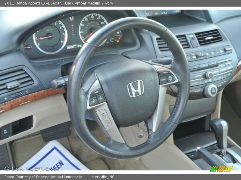 Dark Amber Metallic / Ivory 2011 Honda Accord EX-L Sedan