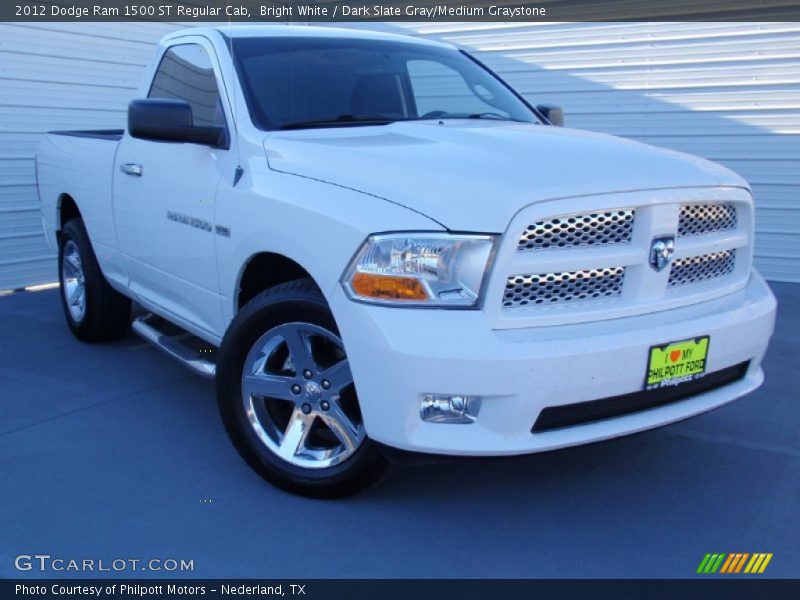 Bright White / Dark Slate Gray/Medium Graystone 2012 Dodge Ram 1500 ST Regular Cab