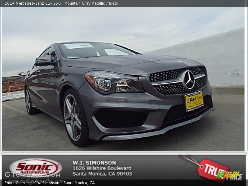 Mountain Gray Metallic / Black 2014 Mercedes-Benz CLA 250