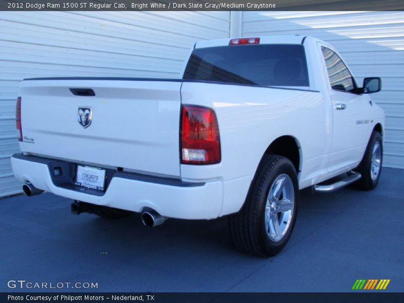 Bright White / Dark Slate Gray/Medium Graystone 2012 Dodge Ram 1500 ST Regular Cab