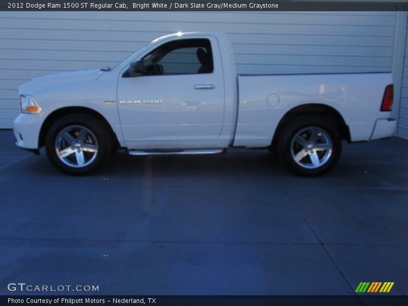 Bright White / Dark Slate Gray/Medium Graystone 2012 Dodge Ram 1500 ST Regular Cab