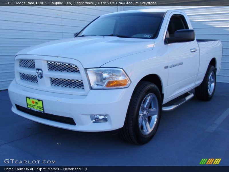 Bright White / Dark Slate Gray/Medium Graystone 2012 Dodge Ram 1500 ST Regular Cab