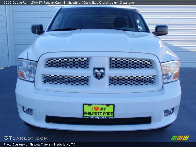 Bright White / Dark Slate Gray/Medium Graystone 2012 Dodge Ram 1500 ST Regular Cab