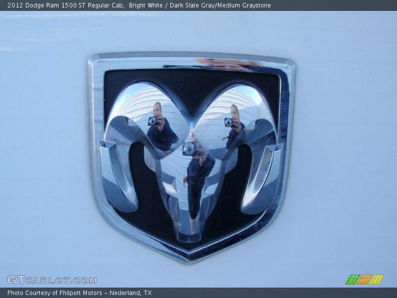 Bright White / Dark Slate Gray/Medium Graystone 2012 Dodge Ram 1500 ST Regular Cab