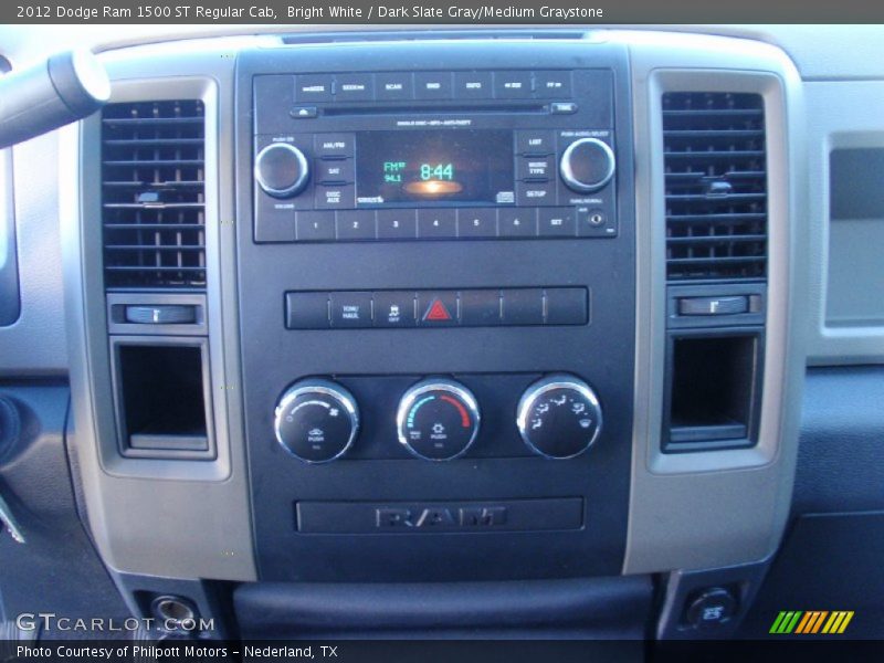 Bright White / Dark Slate Gray/Medium Graystone 2012 Dodge Ram 1500 ST Regular Cab