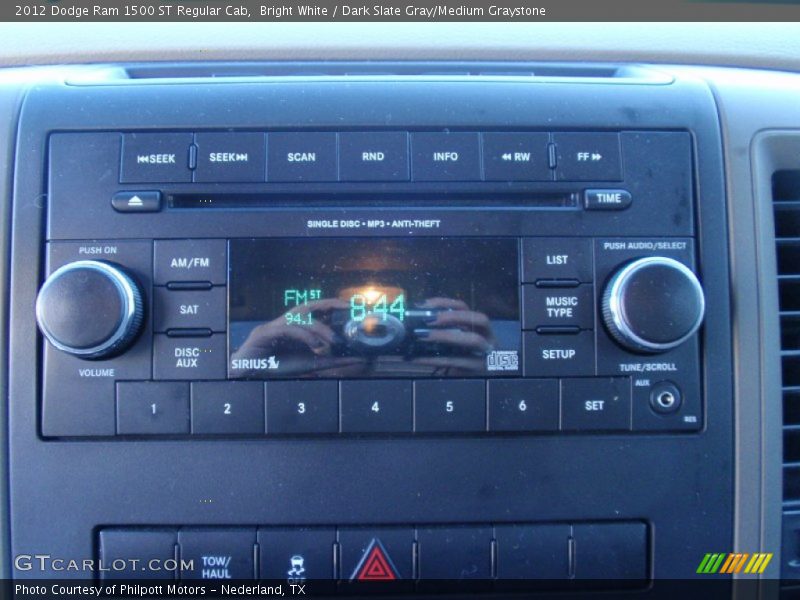 Bright White / Dark Slate Gray/Medium Graystone 2012 Dodge Ram 1500 ST Regular Cab