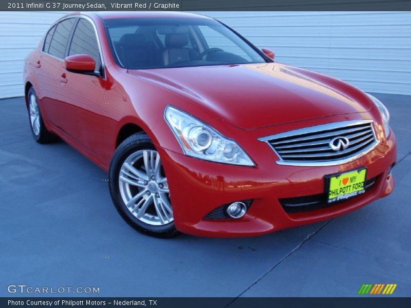 Vibrant Red / Graphite 2011 Infiniti G 37 Journey Sedan