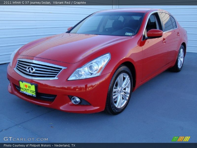 Vibrant Red / Graphite 2011 Infiniti G 37 Journey Sedan
