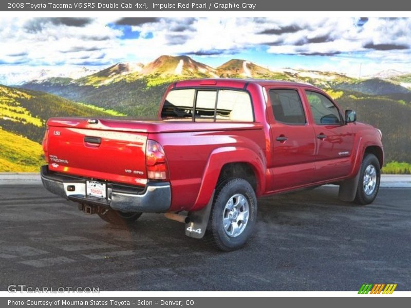 Impulse Red Pearl / Graphite Gray 2008 Toyota Tacoma V6 SR5 Double Cab 4x4